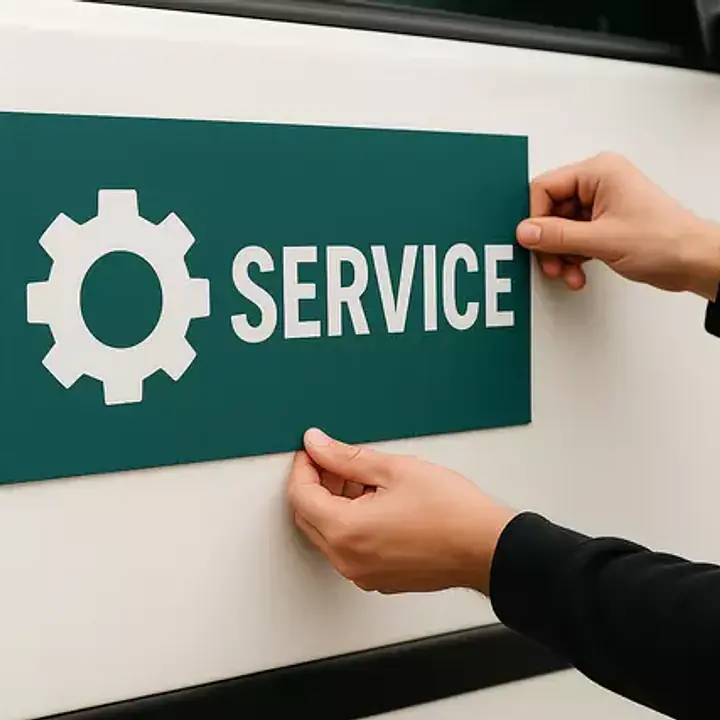 Magnetische Autoaufkleber für Firmen - Master