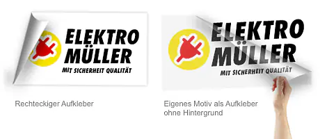eigenes motiv als aufkleber
